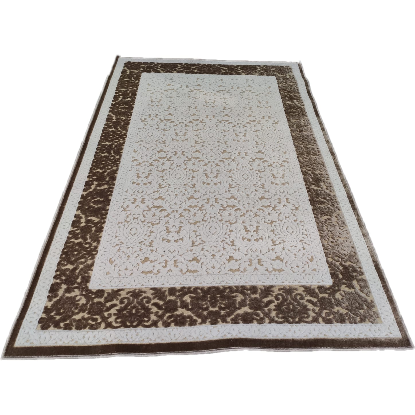 Covor 18C46 80 x 150 RELIEF GELATTO Maro/Crem e3226/a3/gl