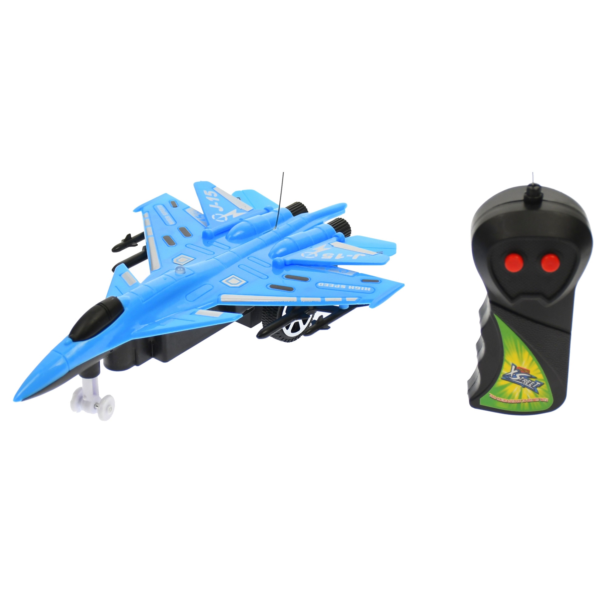 Avion cu radiocomanda de jucarie, albastru, fata/spate - CR65
