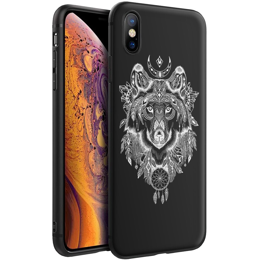 Husa iPhone X/XS - Silicon Matte - Wolf 2