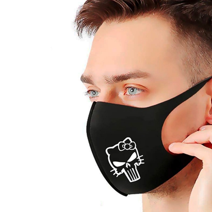 Hello Kitty Skull - 3D fazonú dizájn szájmaszk