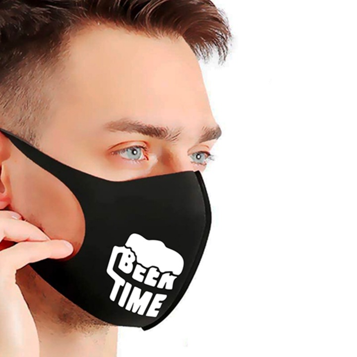 Beer Time - 3D fazonú dizájn szájmaszk
