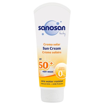 Crema cu protectie solara Sanosan Baby, SPF 50+, 75 ml Crema cu protectie solara Sanosan Baby, SPF 50+, 75 ml