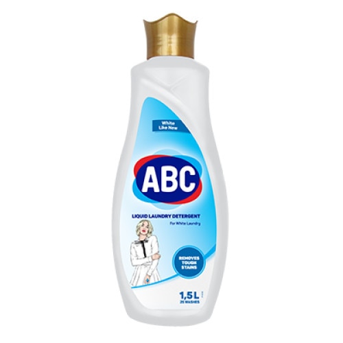 Detergent rufe lichid automat ABC pentru rufe albe 1,5 l
