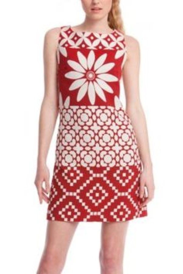 Rochie Desigual, alb/bordo, Alb/Bordo