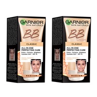 Pachet promo Garnier: 2 x Crema coloranta pentru ten BB Cream Classic SPF 15 Medium, 30 ml