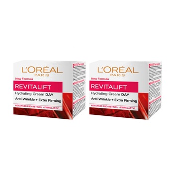 Pachet promo L'Oreal Paris: 2 x Crema antirid de zi Revitalift, 50 ml Pachet promo L'Oreal Paris: 2 x Crema antirid de zi Revitalift, 50 ml