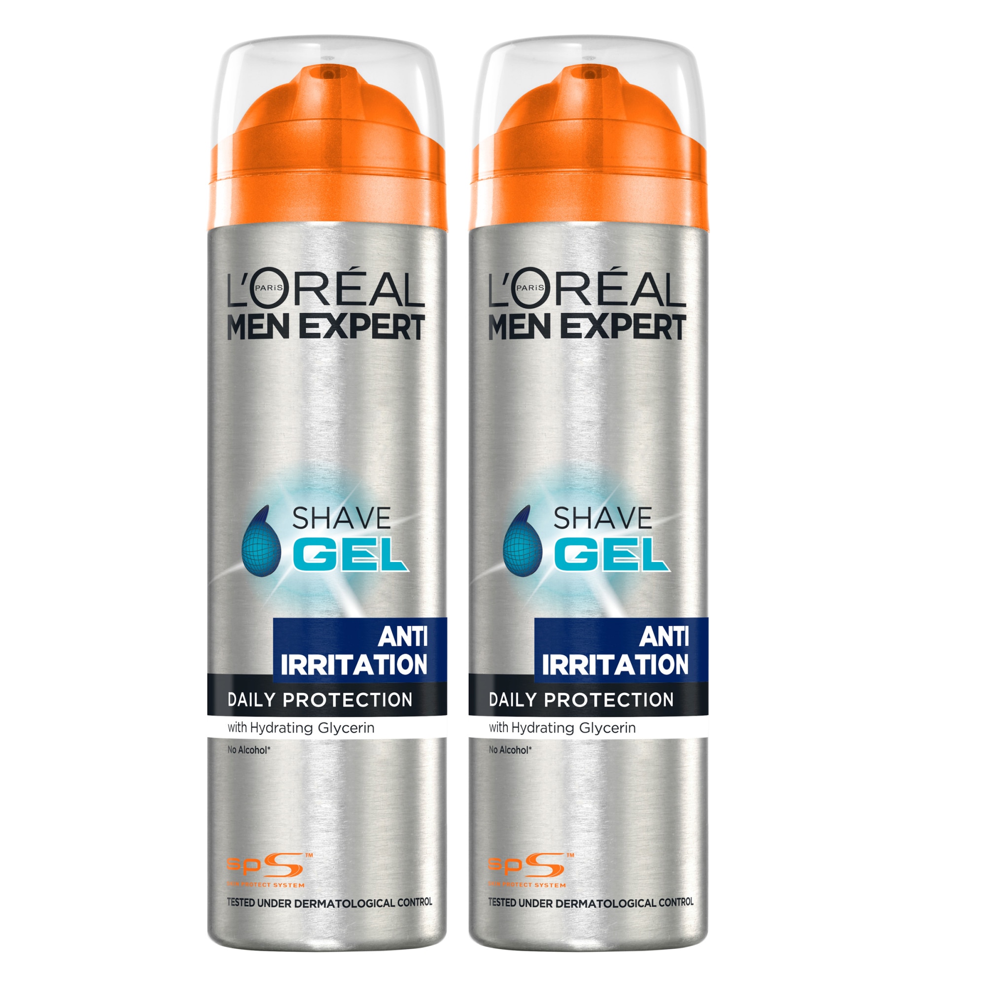 Pachet promo L'Oreal Paris: 2 x Gel de ras Men Expert Anti-Irritation pentru ten iritat, 200 ml