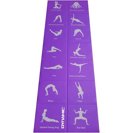 Saltea fitness Dynamic, pliabila, material PVC, 173 x 61 x 0,4 cm