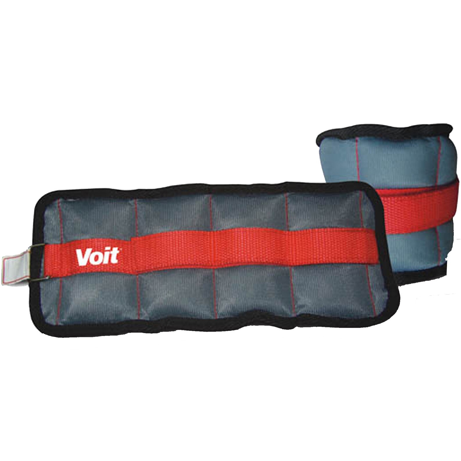 Set greutati incheieturi, Dynamic, 2 x 1 kg, culoare negru-rosu