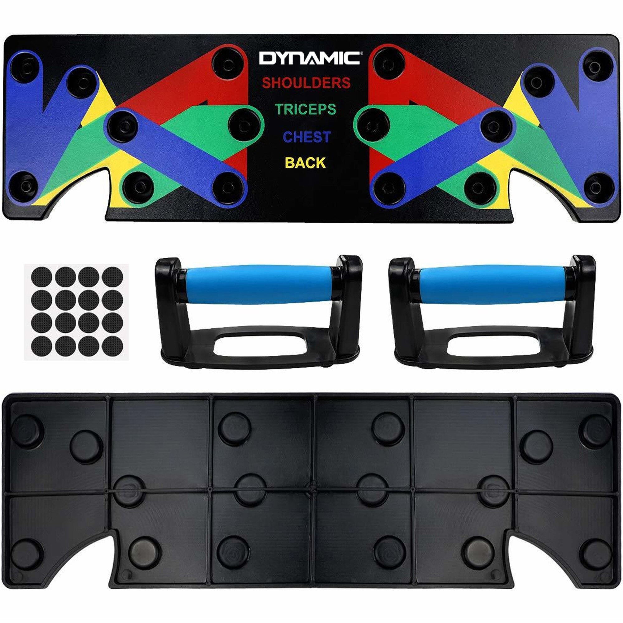 Set push-up board, Dynamic, material ABS, dimensiuni: 59,5 x 18.5 cm