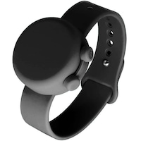 Bratara-dispenser dezinfectant pentru maini, dispenser portabil din silicon, curea reglabila, dozator de reumplere 50 ml, pentru adulti si copii, 15 ml, negru