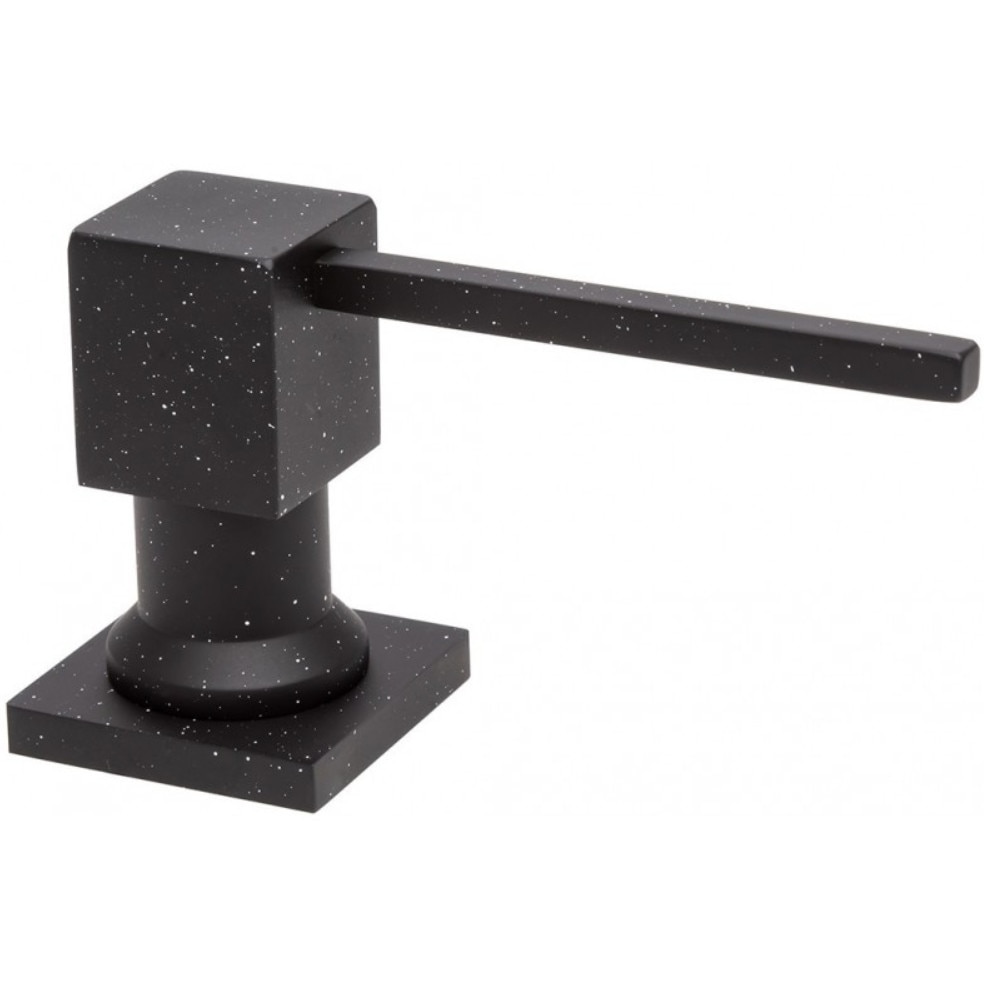 Dozator sapun bucatarie, Gama , finisaj granit negru grafit , cap patrat