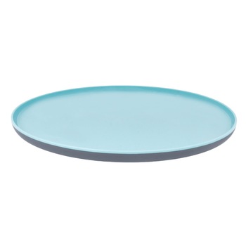 Tava Servire, New Line, Plastic, Rotund, 25 cm, Turcoaz,Gri Tava Servire, New Line, Plastic, Rotund, 25 cm, Turcoaz,Gri