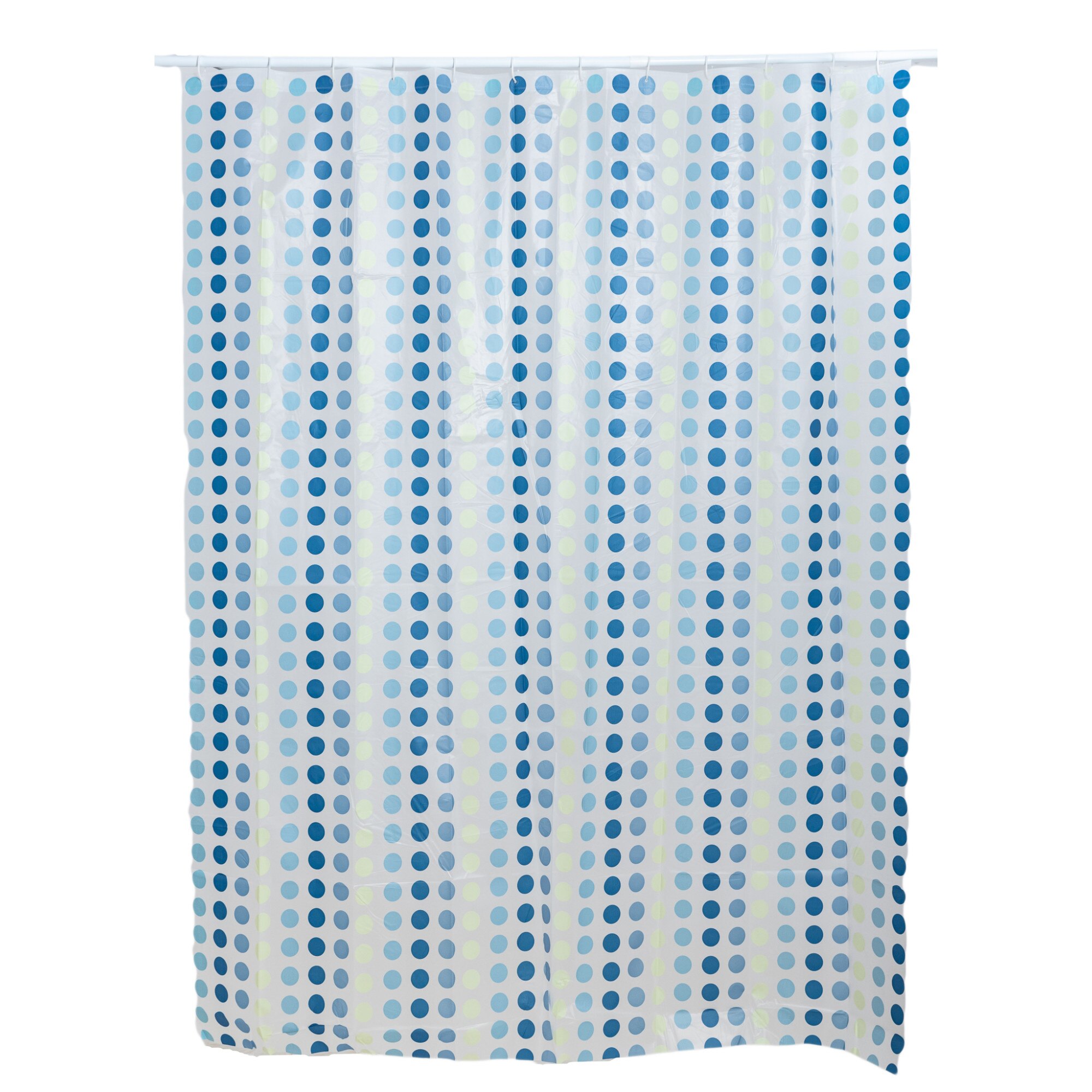Perdea dus TRENDY'S , model alb/albastru, PEVA, 180cmx200cm
