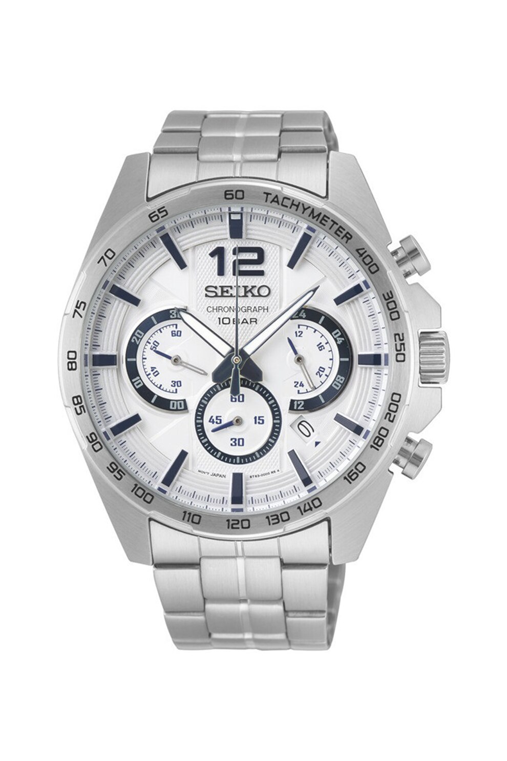 Seiko, Ceas cronograf din otel inoxidabil, Argintiu