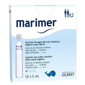 Apa de mare Marimer Izotonic, igiena nazala zilnica, 10 unidoze x 5ml Apa de mare Marimer Izotonic, igiena nazala zilnica, 10 unidoze x 5ml