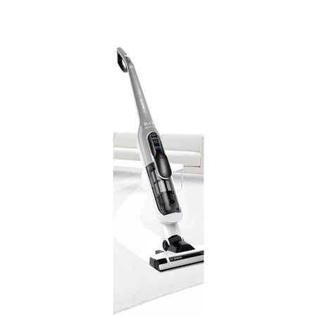 Aspirator vertical Bosch Athlet BCH6256N1, 0.9 l, 25.2 V, Li-Ion, Sensor Bagless Technology, Autonomie pana la 60 min, Argintiu