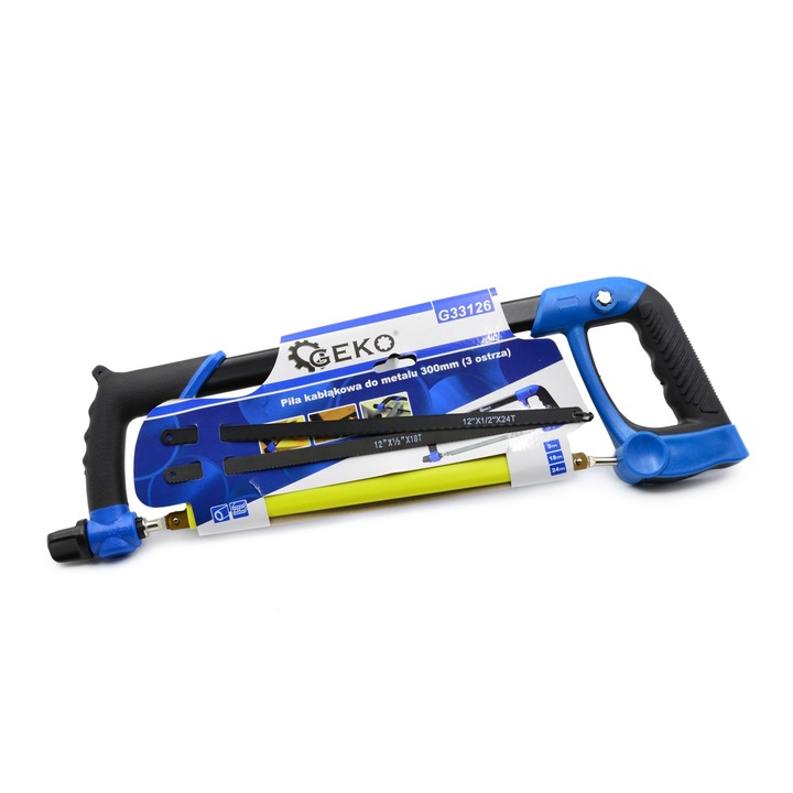 Fierastrau cu arc pentru metal 300mm + 3 lame, GEKO G33126