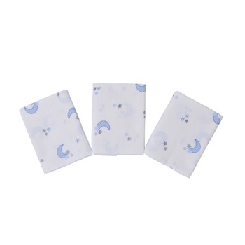 Set 3 scutece muselina din bumbac organic 100% Nichiduta Blue moon Set 3 scutece muselina din bumbac organic 100% Nichiduta Blue moon