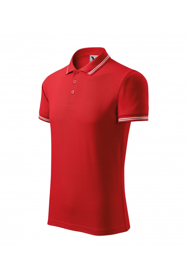 Tricou barbati, tip polo,Rosu 219-07, Rosu