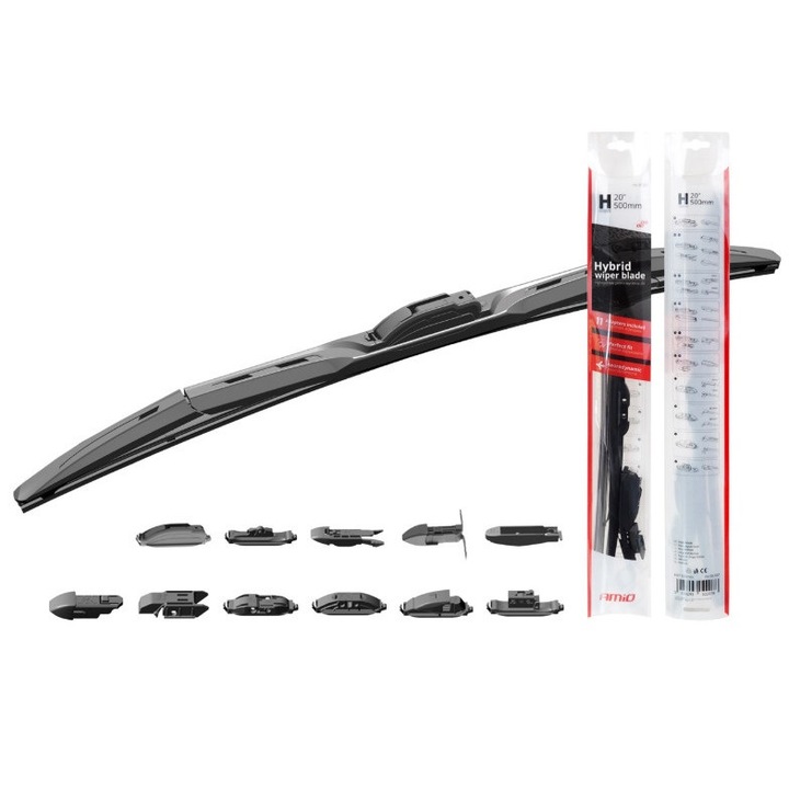 AMIO ablaktörlő lapát Hybrid multiconnect 16 "(400 mm) 11 adapterrel