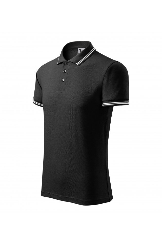 Tricou barbati, tip polo, negru, 219-01, Negru