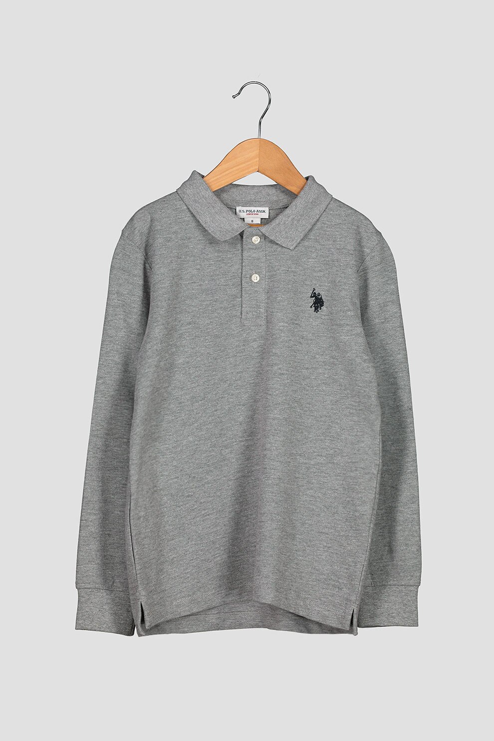 U.S. Polo Assn., Bluza polo de bumbac, Gri