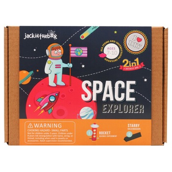 Set creatie Jack In The Box - Exploratori spatiali, 2 in 1