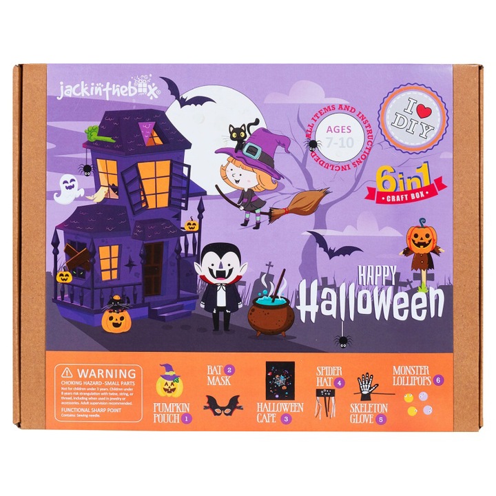 Set creatie Jack In The Box - Halloween fericit, 6 in 1