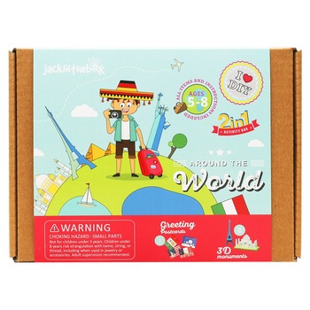 Set creatie Jack In The Box - In jurul lumii, 2 in 1 Set creatie Jack In The Box - In jurul lumii, 2 in 1