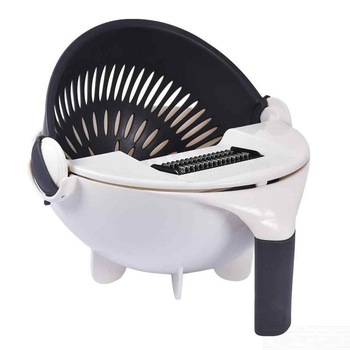 Feliator multifunctional cu bol pentru fructe si legume, 5 lame incluse Feliator multifunctional cu bol pentru fructe si legume, 5 lame incluse