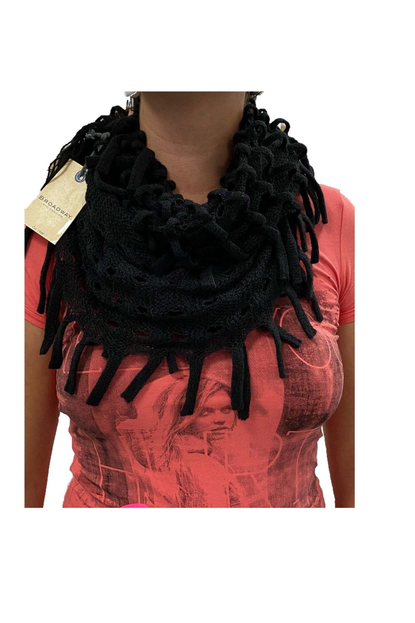 Fular, Broadway, Negru, 120 x 12 x 9