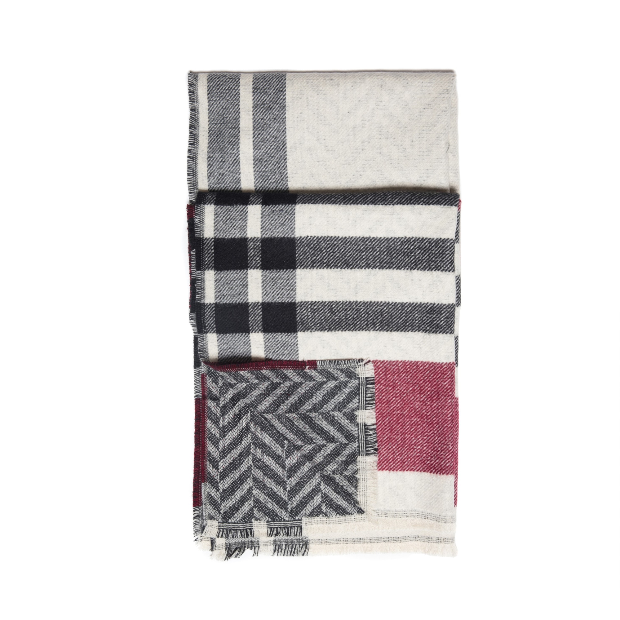 Esarfa de dama, Gaudi, Model Lisa V9AI-67824, Acril, Marime universala, Crem, 70x100