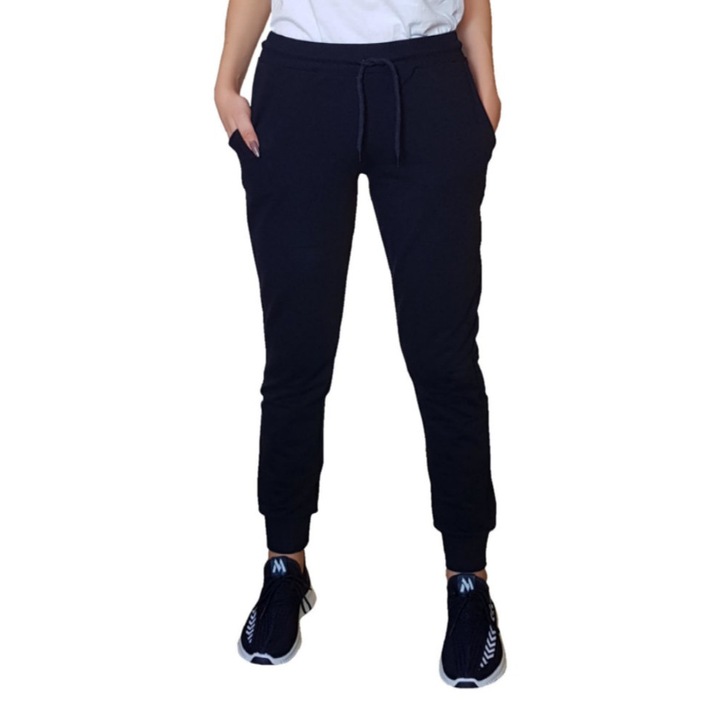 Pantaloni Sport Dama Nina Bumbac, Bleumarin