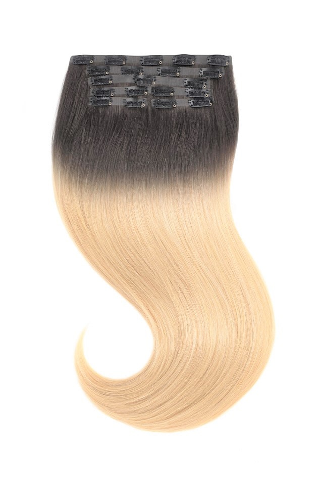 Extensii Par Natural Amora CLIP ON DELUXE Ombre 2/16, 45 cm