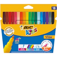 Set Marker BIC Visa, lavabile, Multicolor, 18 buc