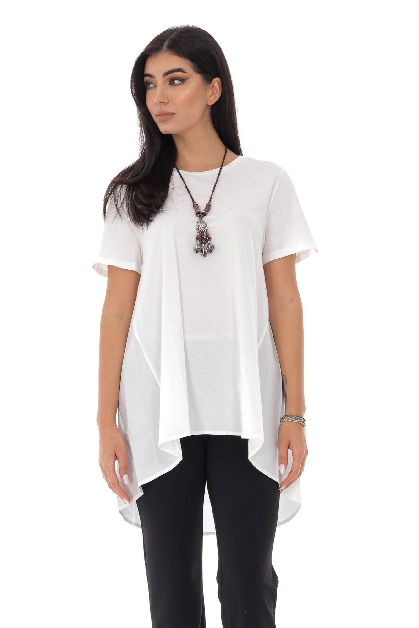 Tricou de dama, ROH, high-low - BR2356