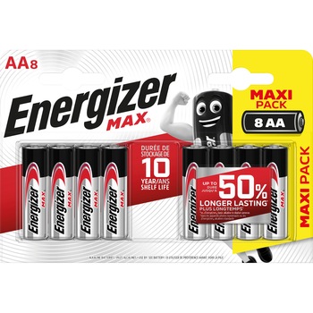 Baterii Energizer Max Alkaline Power E91 LR6/8BP Baterii Energizer Max Alkaline Power E91 LR6/8BP