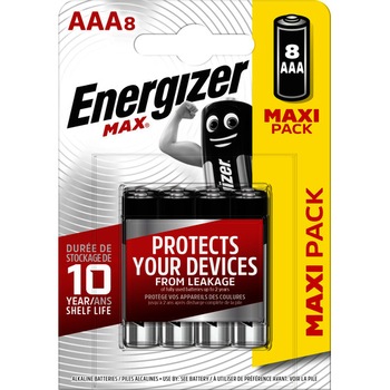 Baterii Energizer Max Alkaline Power E92 LR03/8BP Baterii Energizer Max Alkaline Power E92 LR03/8BP