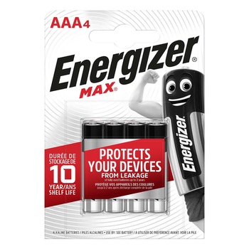 Baterii Energizer Max Alkaline Power E 92 LR03/4BP Baterii Energizer Max Alkaline Power E 92 LR03/4BP