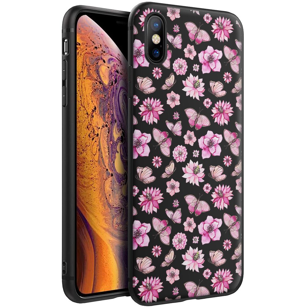 Husa iPhone X/XS - Silicon Matte - Butterfly 3