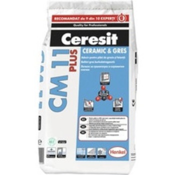 Adeziv gresie si faianta Ceresit CM 11 Plus gri, pentru interior/exterior 5 kg Adeziv gresie si faianta Ceresit CM 11 Plus gri, pentru interior/exterior 5 kg