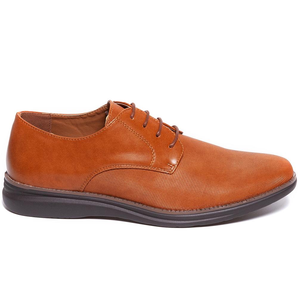 Pantofi barbati Virgilio cu aspect texturat, Maro, Maro