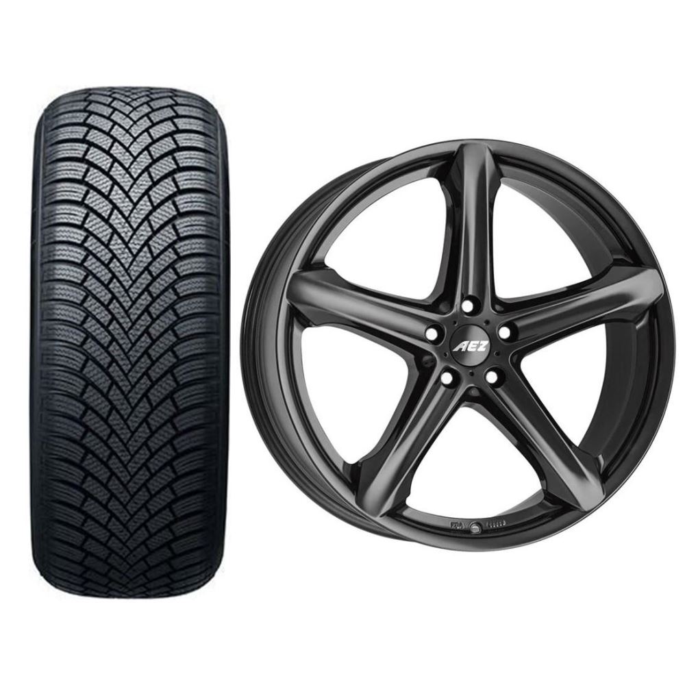 Roata completa Skoda Superb 3T, VW Passat 3C janta aliaj AEZ Yacht Dark 7x16 + anvelopa iarna Nexen Winguard SnowG3 WH21 215/60R16 99H XL