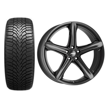 Roata completa Audi A3 Leon Octavia Golf Jetta janta aliaj AEZ Yacht Dark 7x16 + anvelopa iarna Sailun IceBlazer Alpine+ 205/55R16 91H Roata completa Audi A3 Leon Octavia Golf Jetta janta aliaj AEZ Yacht Dark 7x16 + anvelopa iarna Sailun IceBlazer Alpine+ 205/55R16 91H