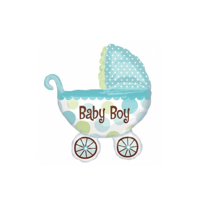 Fólia lufi bulikra, Baby Boy babakocsi, tarka, 80 cm, doty