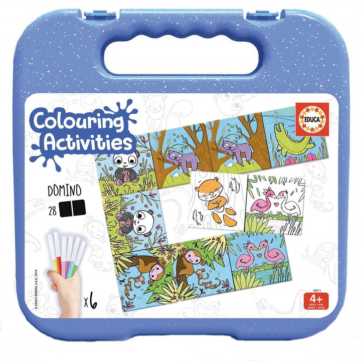 Educa puzzle, Víz alatti élet - színező puzzle, 50 db