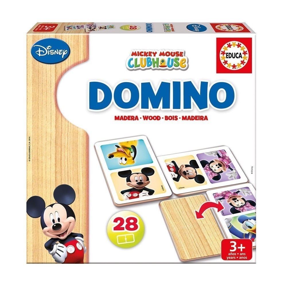 Puzzle Educa, Mickey si prietenii - puzzle domino, 28 piese