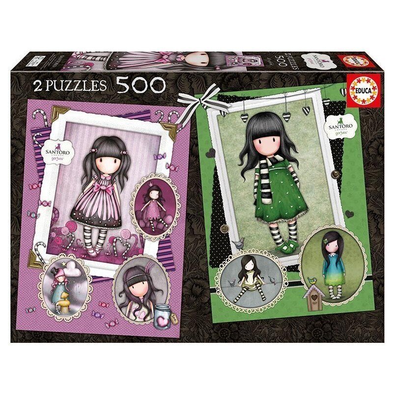 Puzzle Educa, Zahar si picant + esarfa, Gordus, 2x500 piese