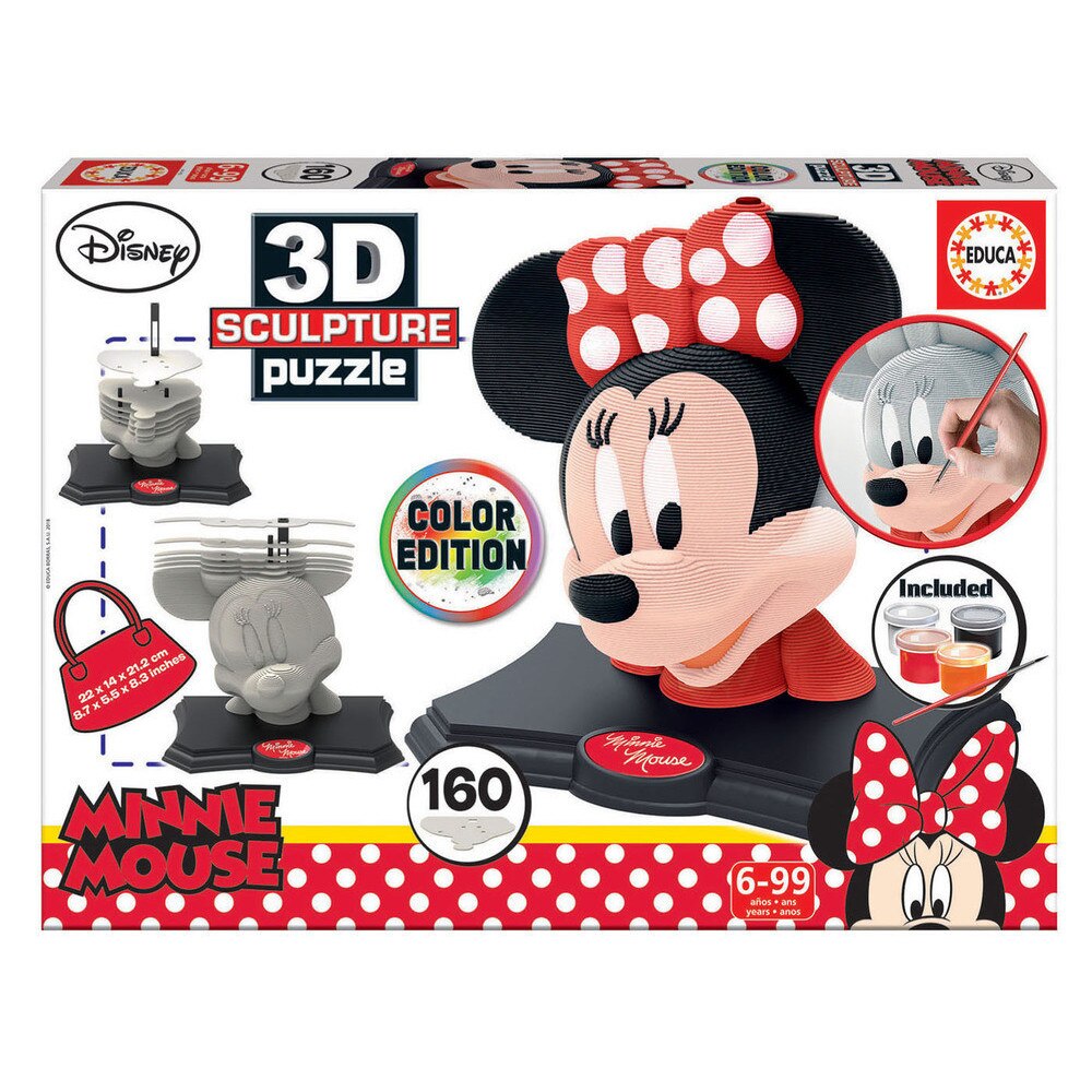 Puzzle Educa Sculptura 3D, Minnie Mouse